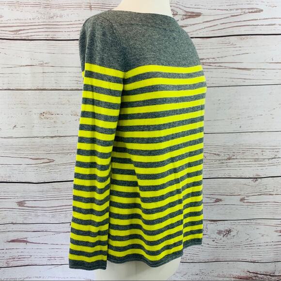 GAP yellow grey stripe long sleeve sweater - Picture 3 of 9
